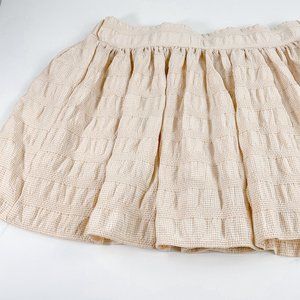 Zara Ivory Textured Weave Mini Skort  Size XS